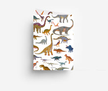 Load image into Gallery viewer, back of Dino Paper folder with filing strip