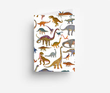 Load image into Gallery viewer, front of Dino Paper folder with filing strip