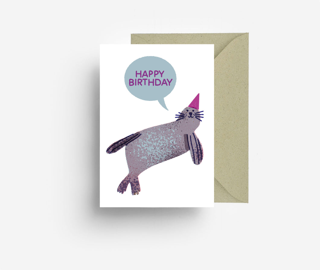Birthday Seal Greeting Card jungwiealt