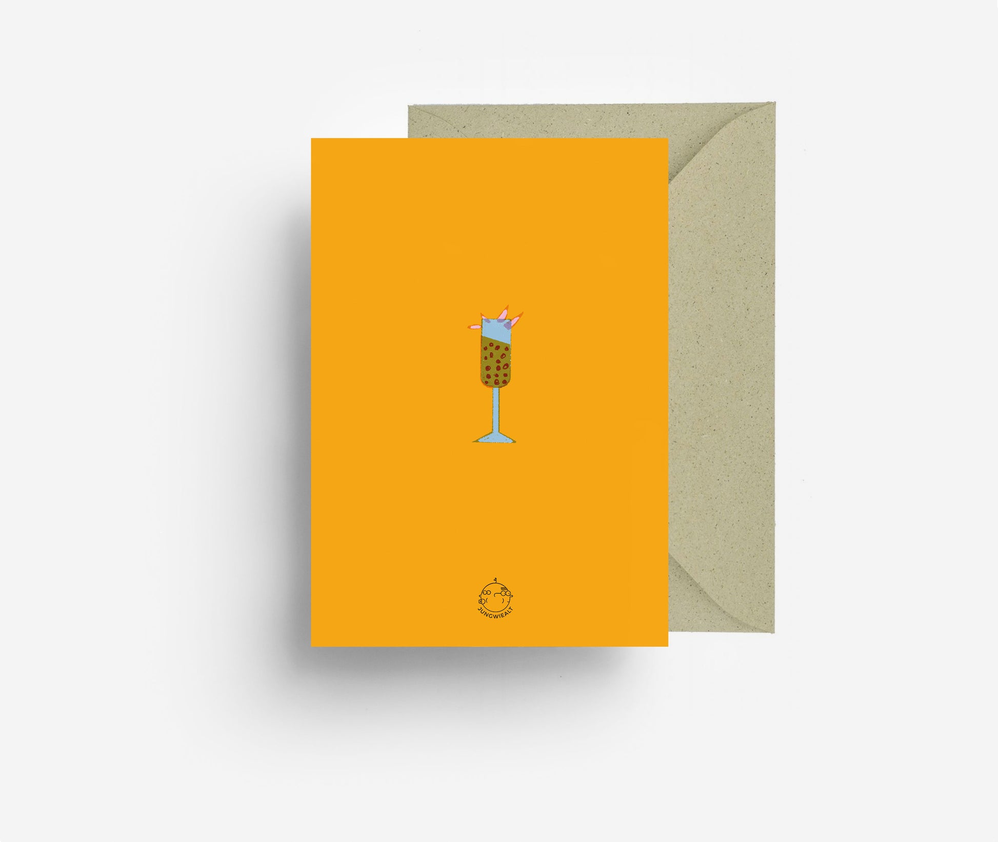 Champagne Horse Greeting Card jungwiealt