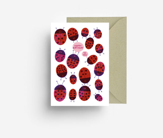 Ladybugs Greeting Card jungwiealt
