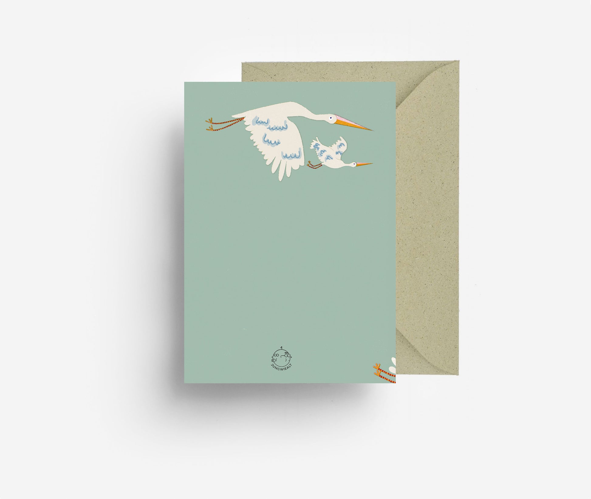 Stork Swarm Greeting Card jungwiealt