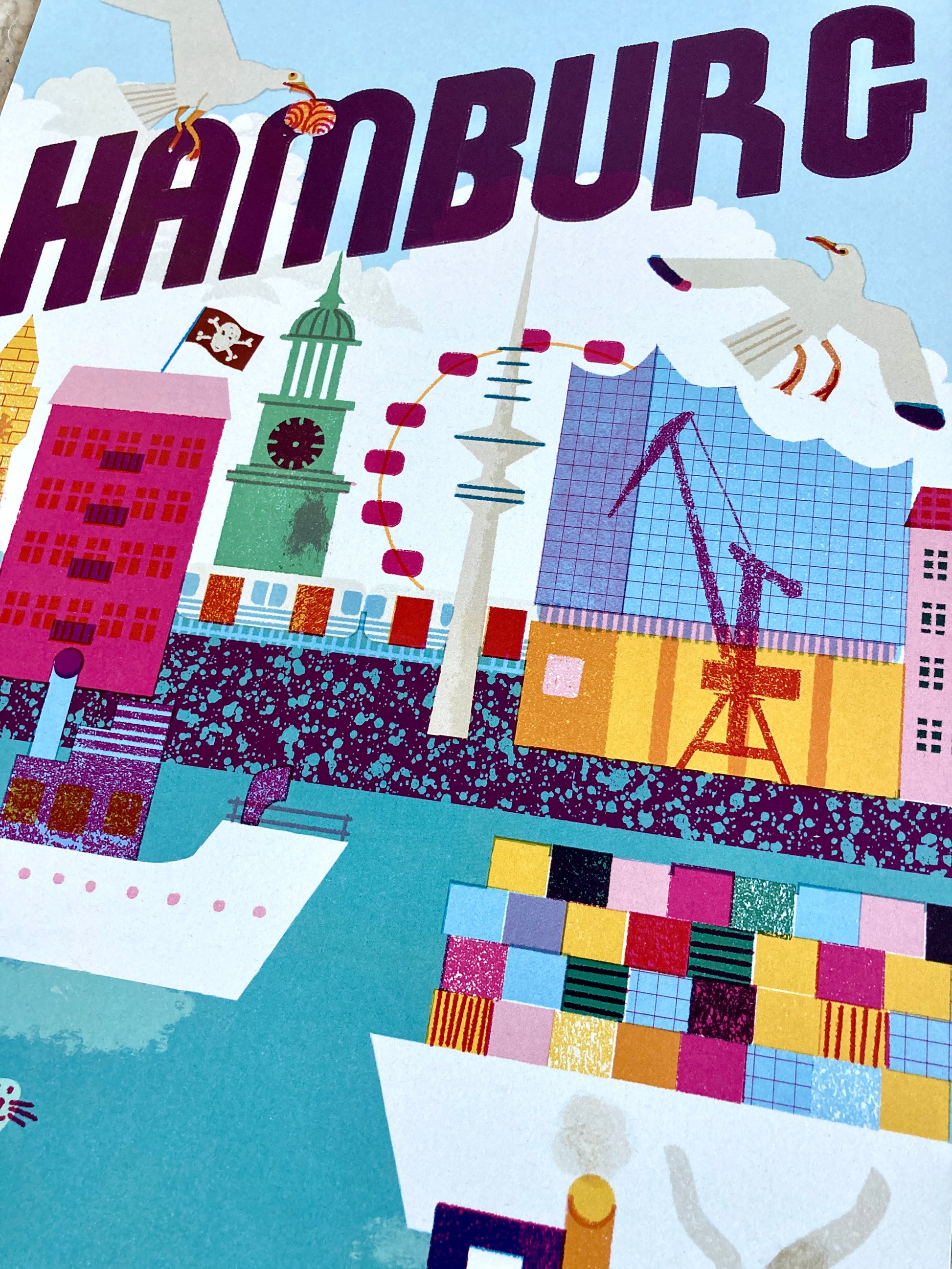 detail of Hamburg Digital Print DIN A3 jungwiealt