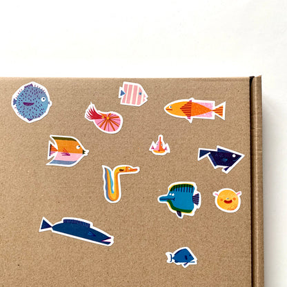 Fish Kiss Cut Sticker Sheet jungwiealt