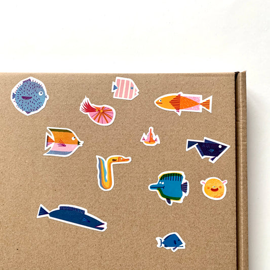 Fish Kiss Cut Sticker Sheet jungwiealt