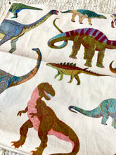 Load image into Gallery viewer, detail of Organic Cotton Dino Bandana Scarf jungwiealt