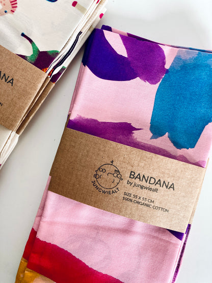 detail of Organic Cotton Abstract Bandana Scarf jungwiealt