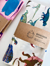 Load image into Gallery viewer, Organic Cotton Dino Bandana Scarf jungwiealt