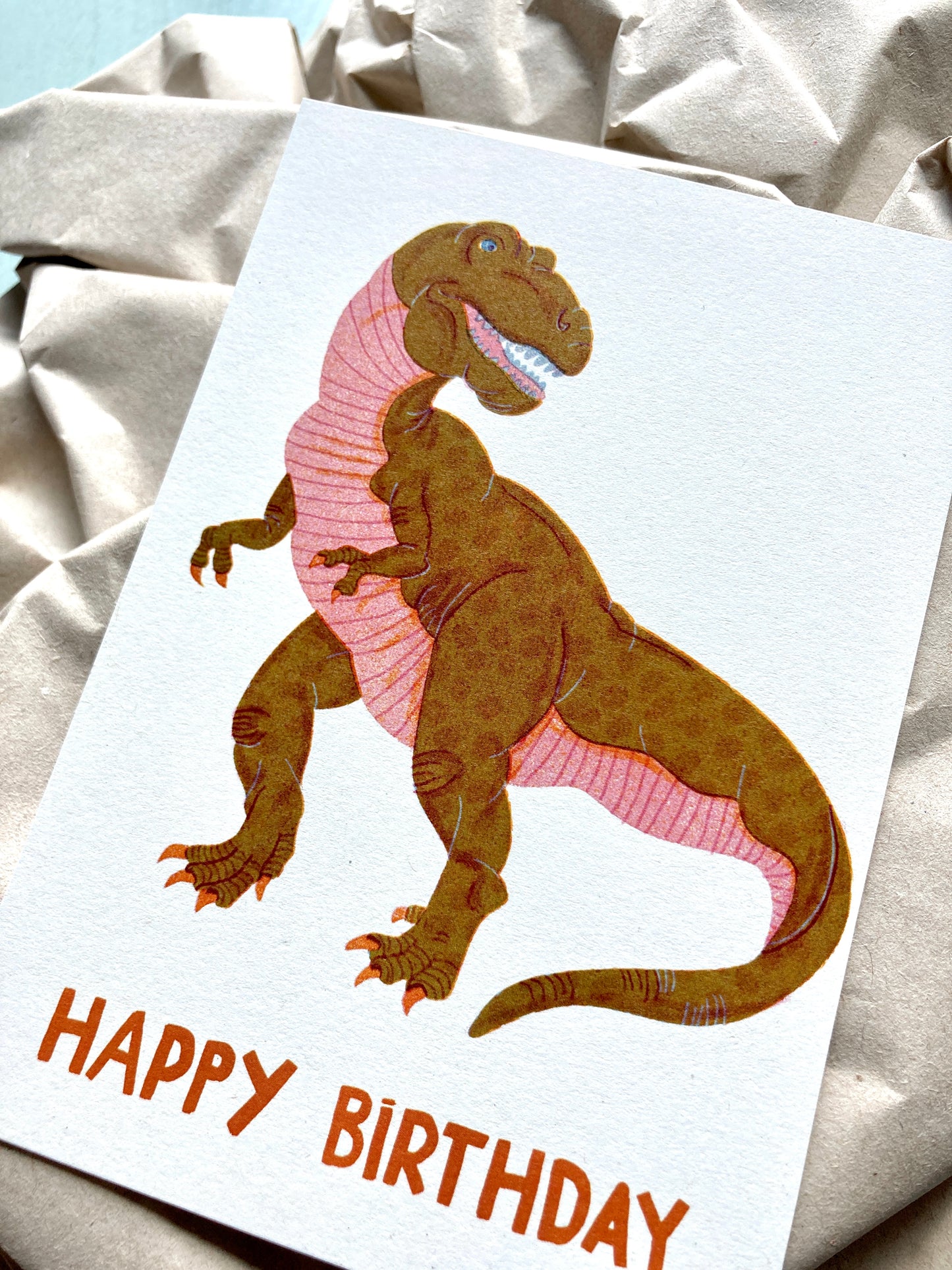 Geburtstagsdino Postkarte DIN A6