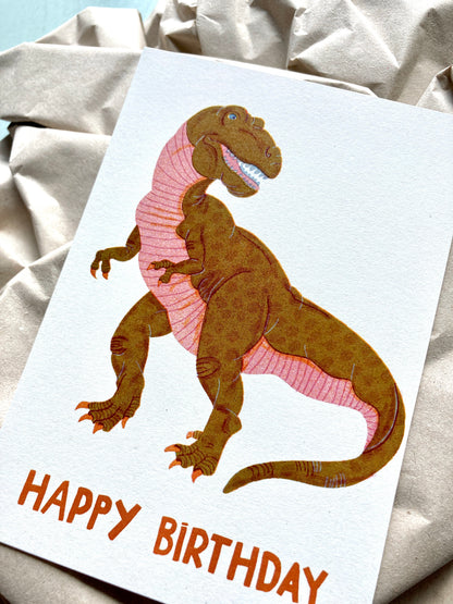 Geburtstagsdino Postkarte DIN A6