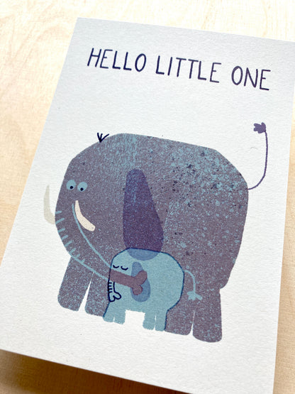Elefantenbaby Postkarte DIN A6