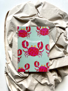 Birthday Crabs Postcard DIN A6