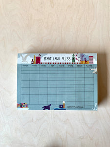 notepad of classic game of Stadt Land Fluss with modern design