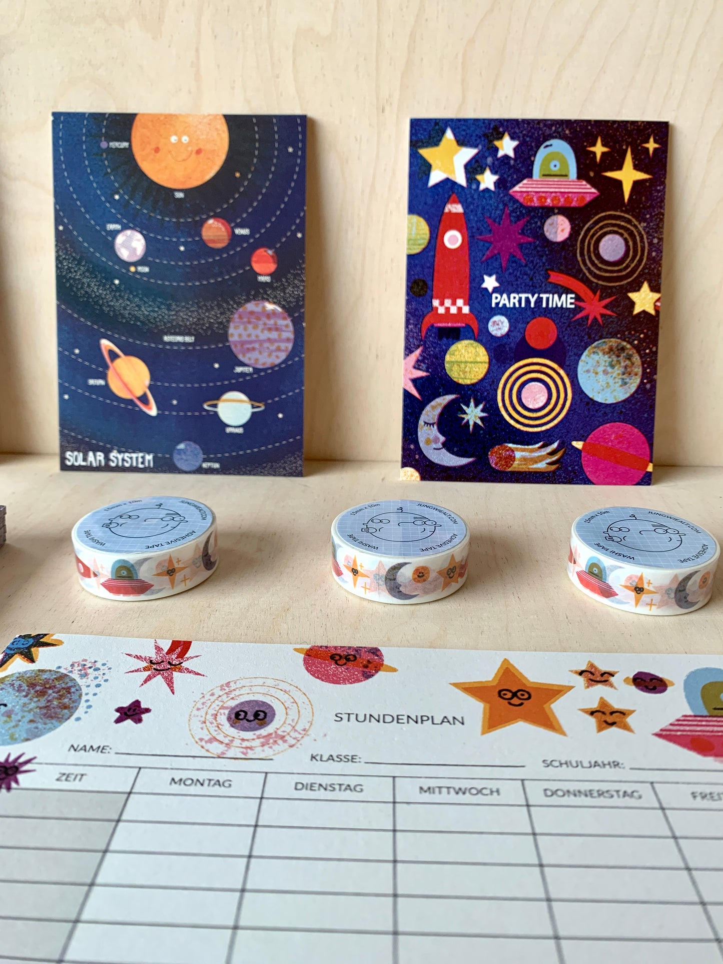 Solarsystem Postkarte DIN A6