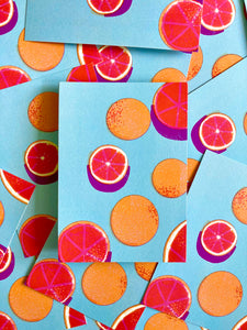 Grapefruits Postkarte DIN A6