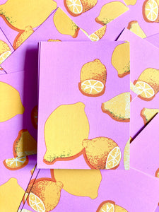 Pink Lemons Postcard DIN A6