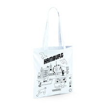 Load image into Gallery viewer, Screen Printed Hamburg Cotton Bag Light Blue jungwiealt
