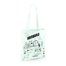 Load image into Gallery viewer, Screen Printed Hamburg Cotton Bag Light Mint jungwiealt