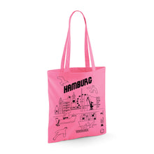 Load image into Gallery viewer, Screen Printed Hamburg Cotton Bag Pink jungwiealt