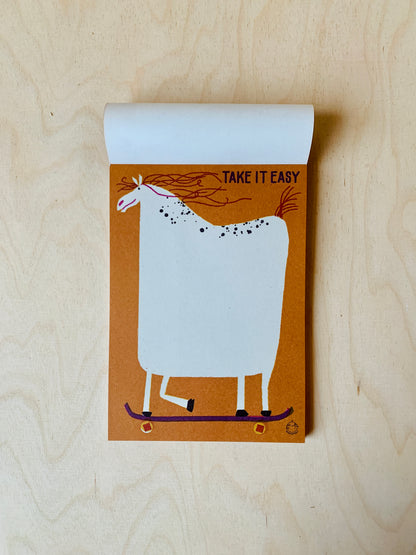 detail of TAKE IT EASY MAGNETIC NOTEPAD