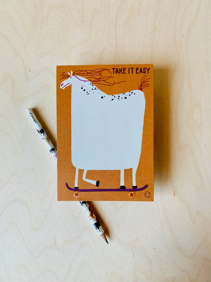 detail of TAKE IT EASY MAGNETIC NOTEPAD
