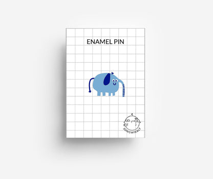 Blauer Elefant Emaille Pin