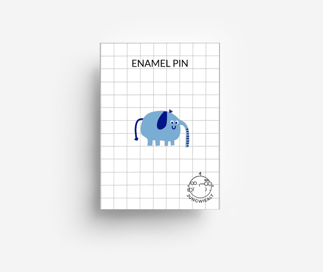 Blue Elephant Enamel Pin