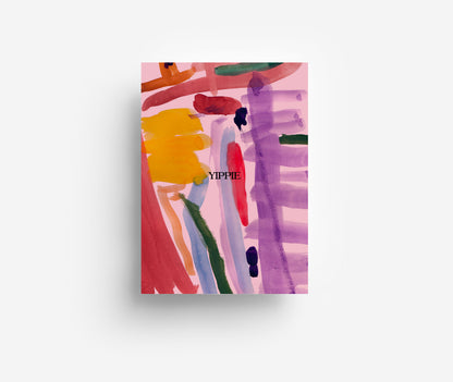 Abstrakt Yippie Postkarte DIN A6