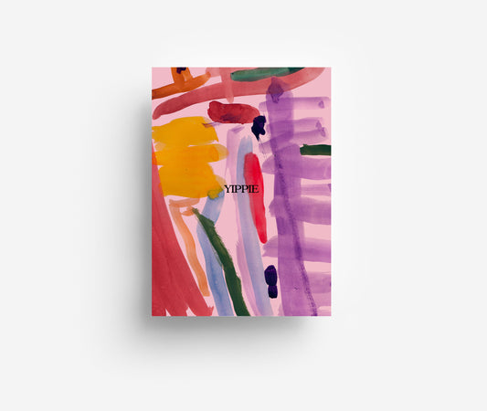 Abstrakt Yippie Postkarte DIN A6