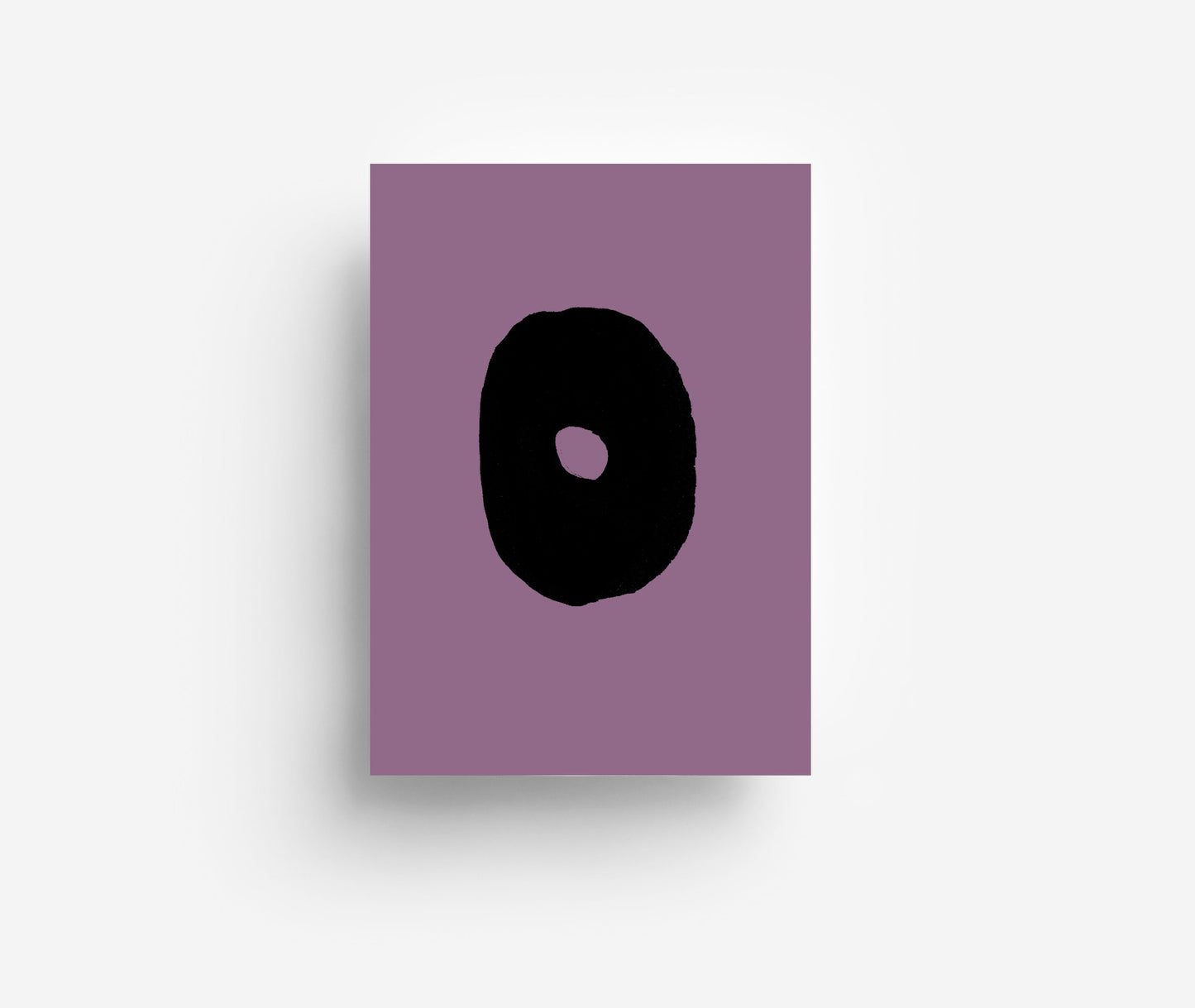 Schwarze Ziffern Postkarte 0 - 10 DIN A6