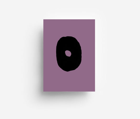Schwarze Ziffern Postkarte 0 - 10 DIN A6