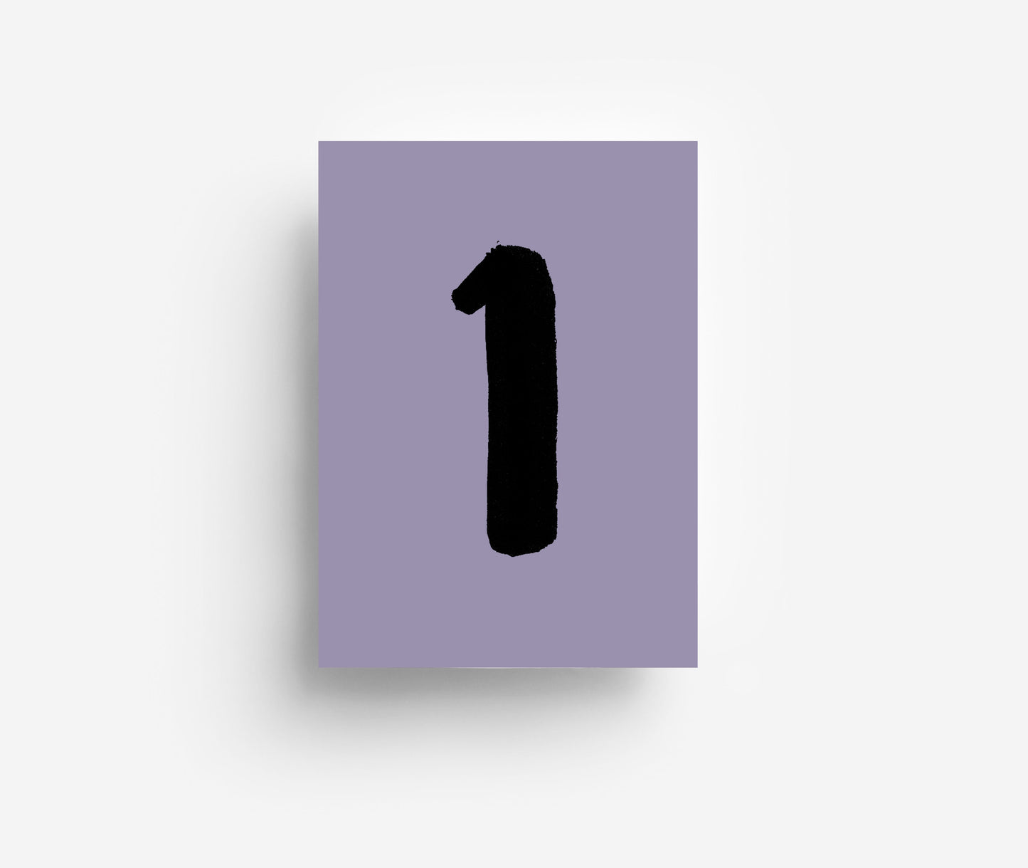 Schwarze Ziffern Postkarte 0 - 10 DIN A6