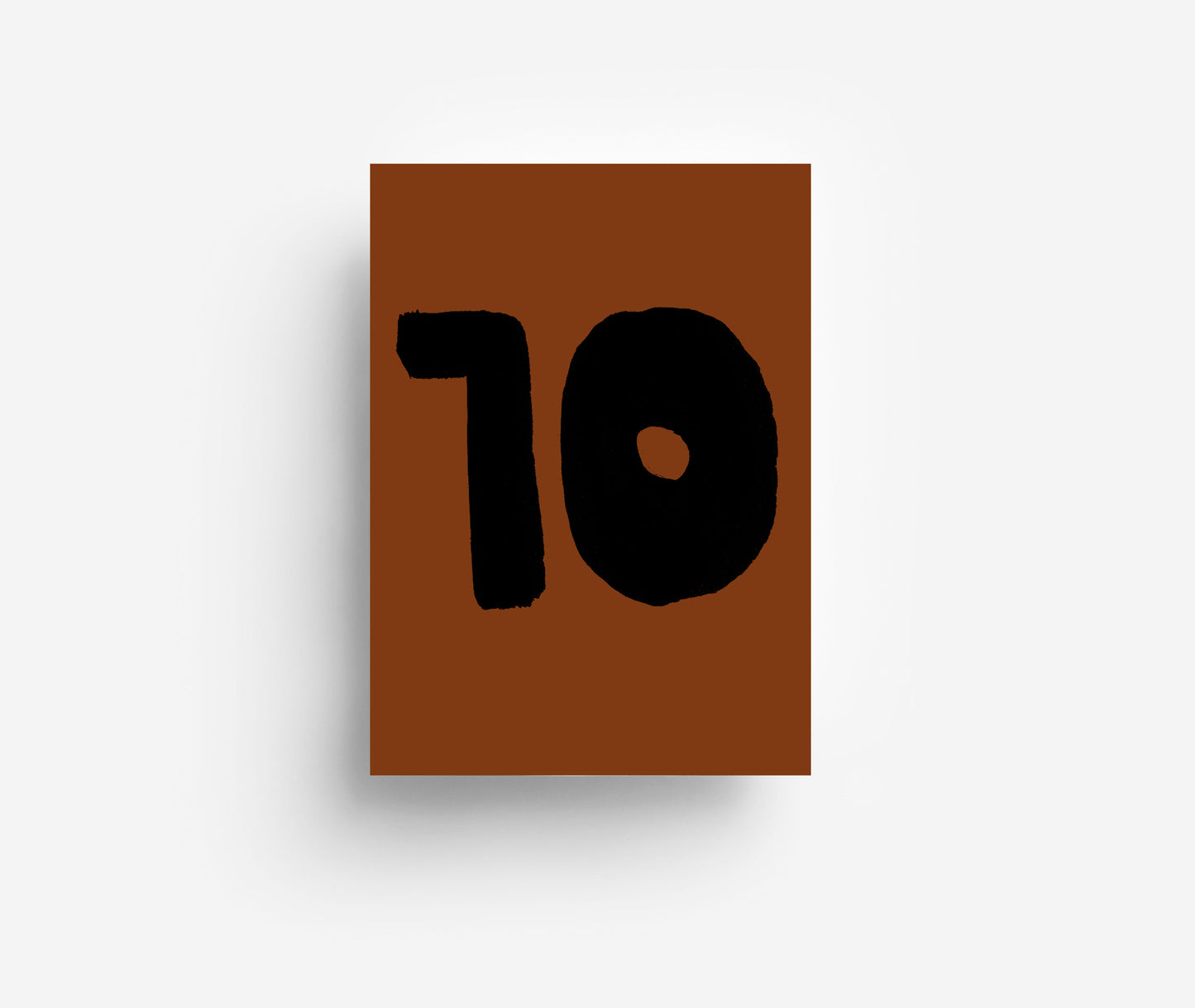 Schwarze Ziffern Postkarte 0 - 10 DIN A6