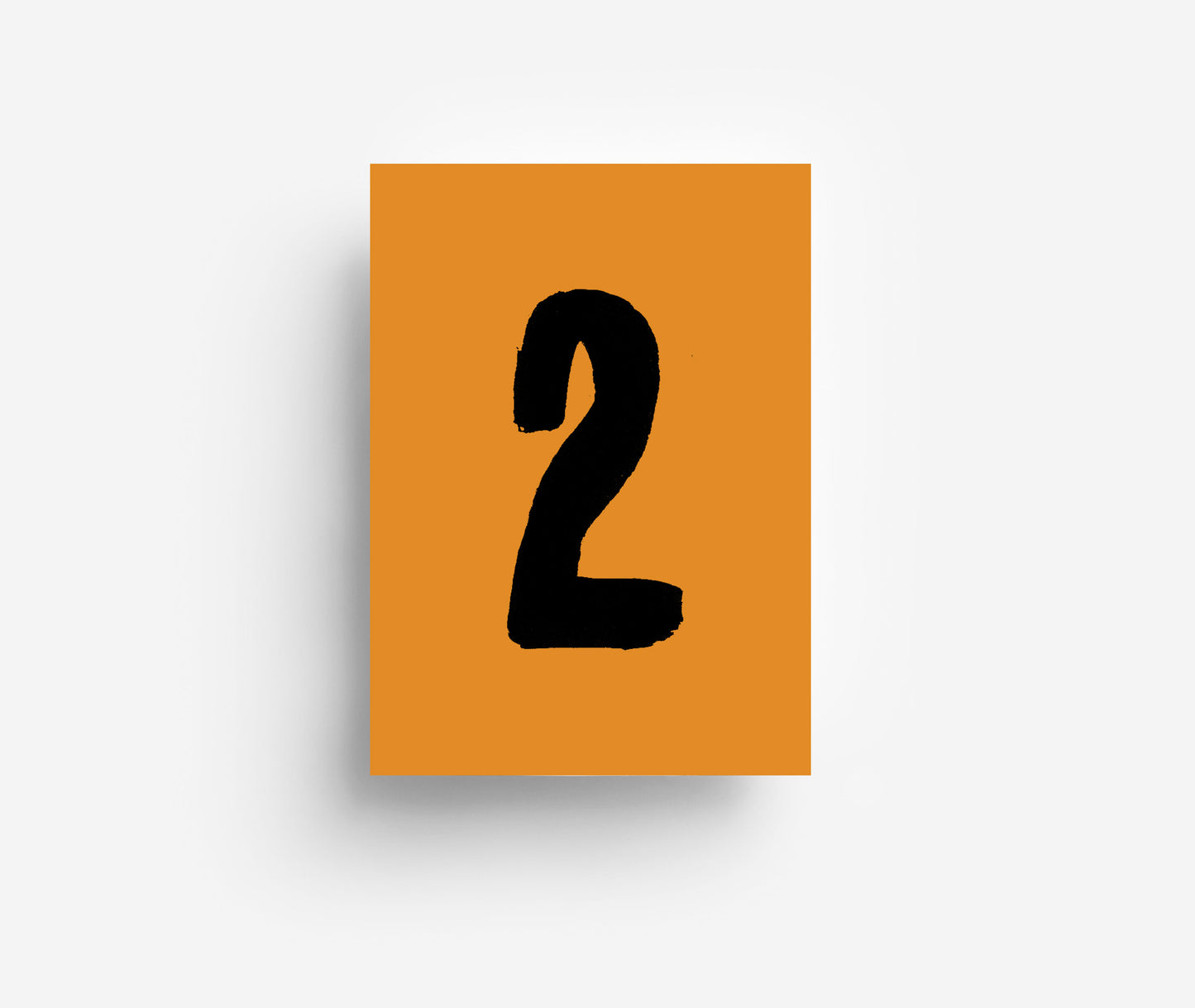 Schwarze Ziffern Postkarte 0 - 10 DIN A6