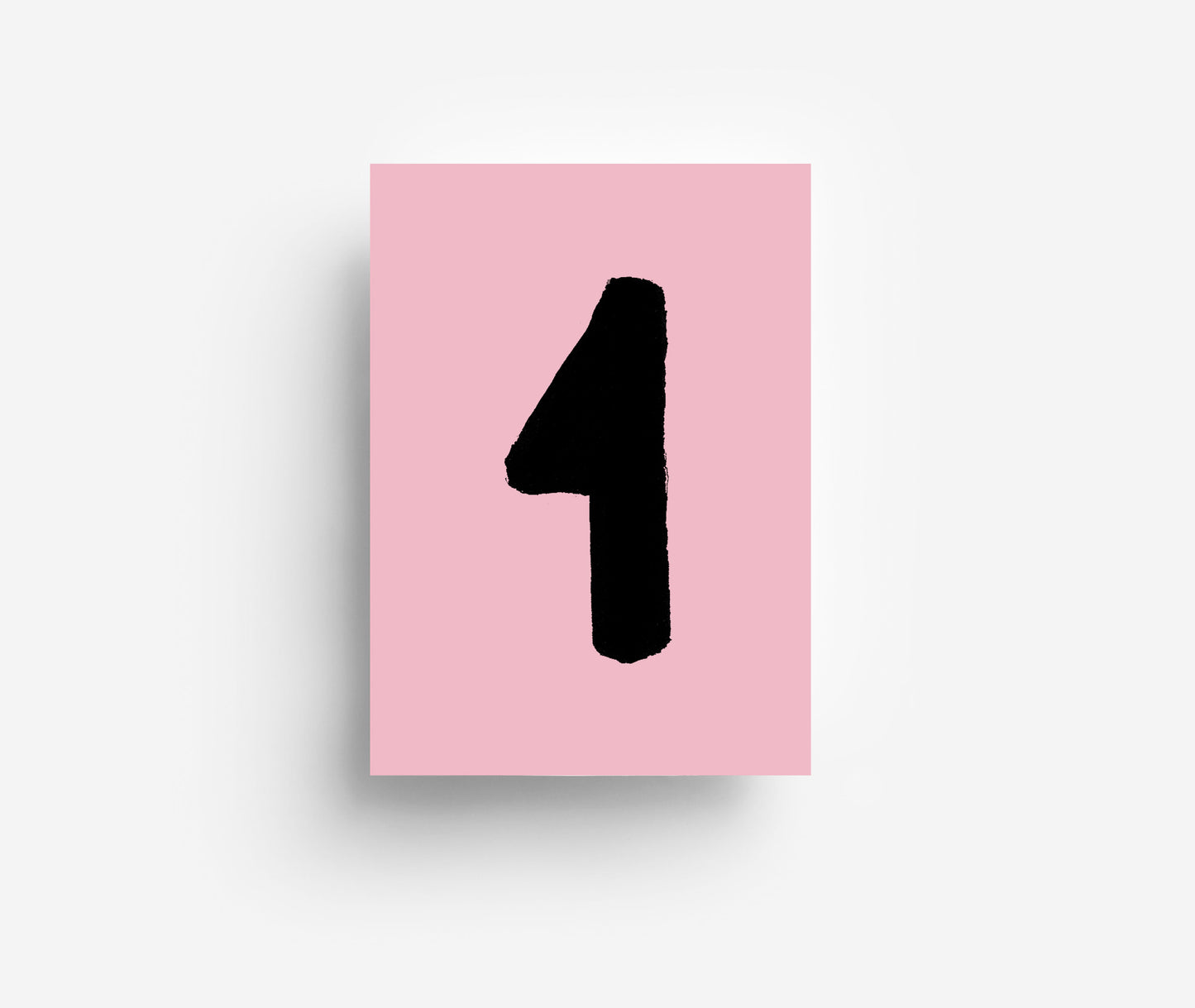 Schwarze Ziffern Postkarte 0 - 10 DIN A6