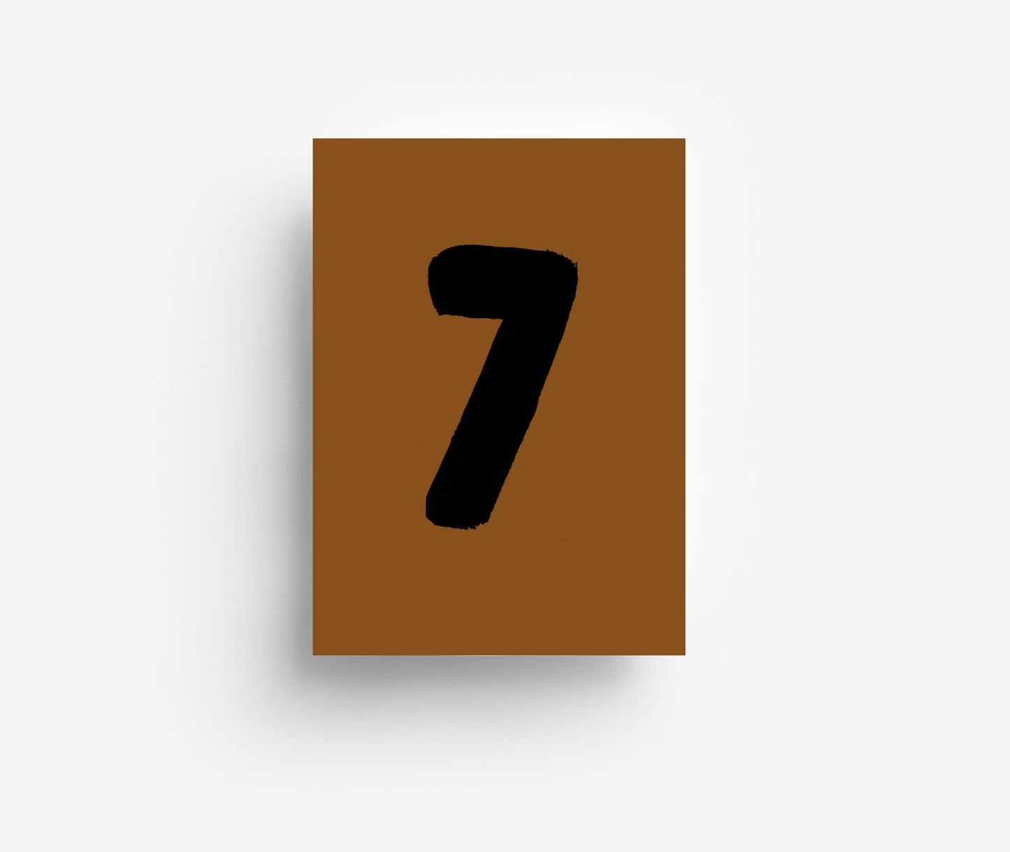 Schwarze Ziffern Postkarte 0 - 10 DIN A6
