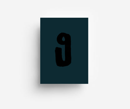 Schwarze Ziffern Postkarte 0 - 10 DIN A6