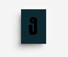 Load image into Gallery viewer, Black Number Postcard 0 - 10 DIN A6