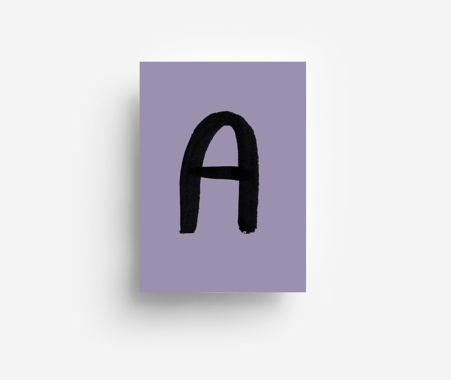 Schwarzes Alphabet Postkarte A - Z DIN A6
