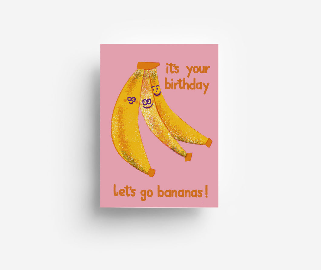Bananen Postkarte DIN A6