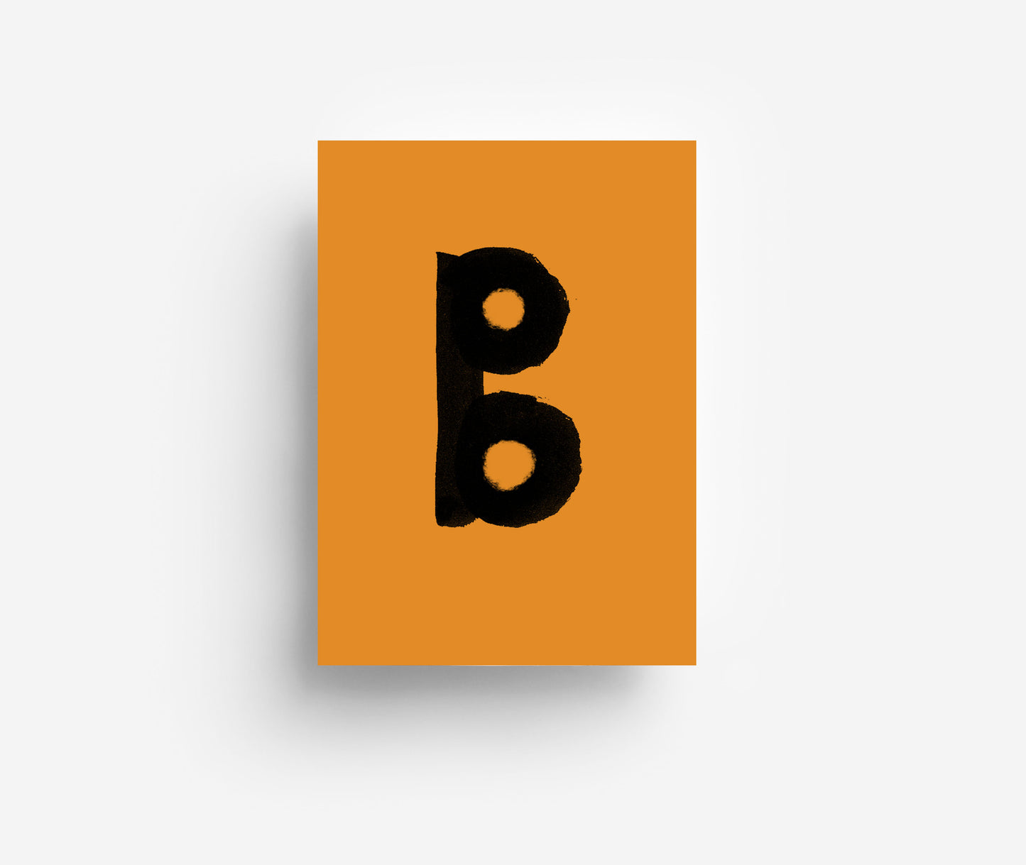 Schwarzes Alphabet Postkarte A - Z DIN A6