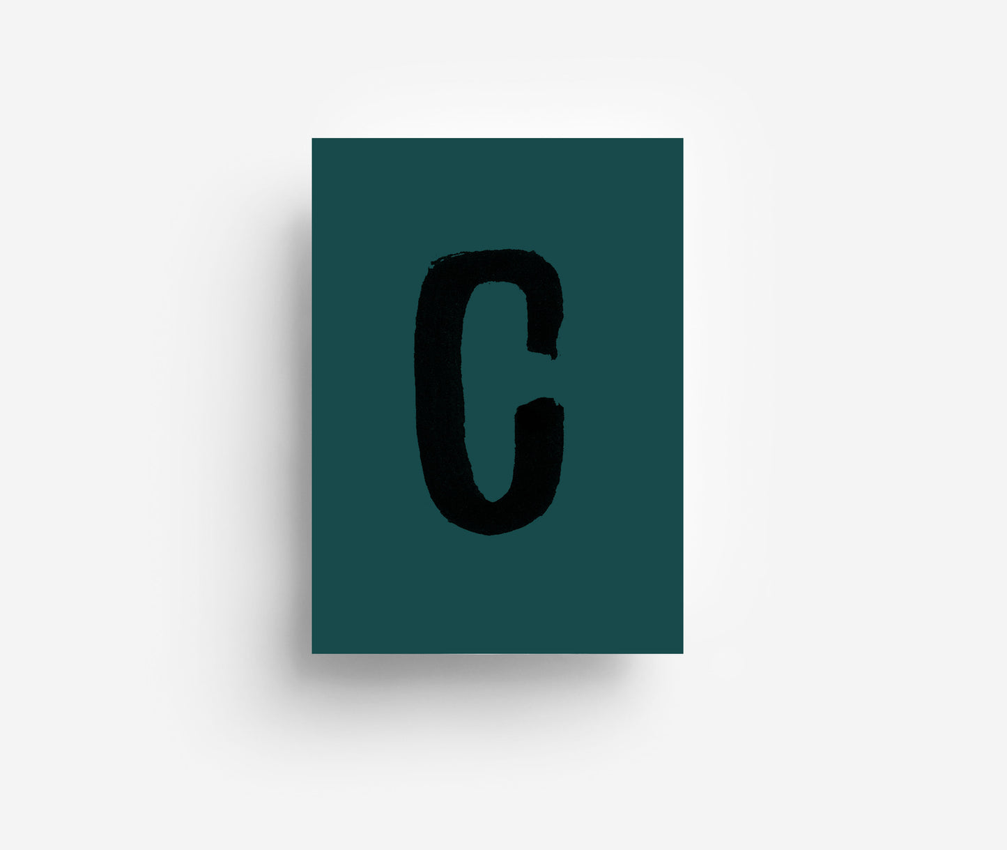 Schwarzes Alphabet Postkarte A - Z DIN A6