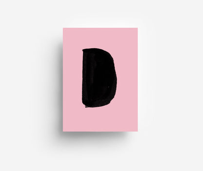 Schwarzes Alphabet Postkarte A - Z DIN A6