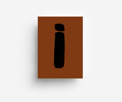 Schwarzes Alphabet Postkarte A - Z DIN A6