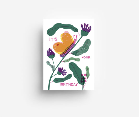 Geburtstagsschmetterling Postkarte DIN A6