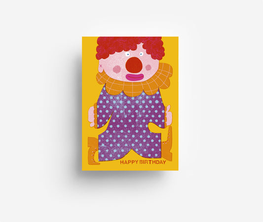 Geburtstagsclown Postkarte DIN A6