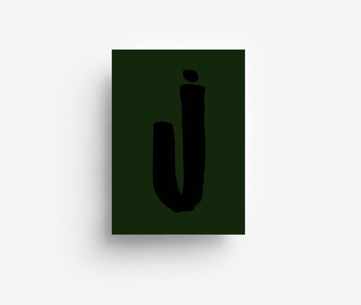 Schwarzes Alphabet Postkarte A - Z DIN A6