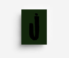 Load image into Gallery viewer, Black Alphabet Postcard A - Z DIN A6