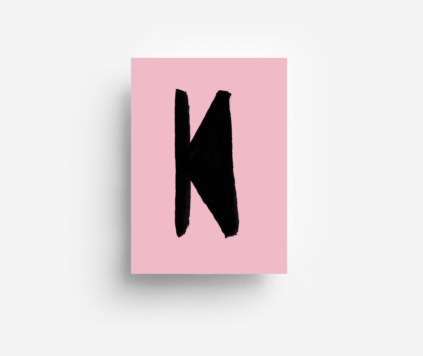 Schwarzes Alphabet Postkarte A - Z DIN A6
