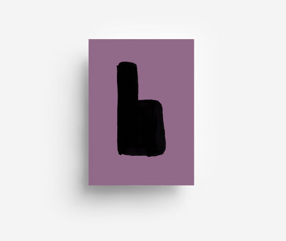 Schwarzes Alphabet Postkarte A - Z DIN A6